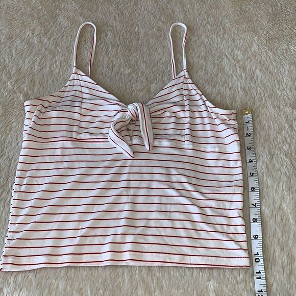 American Eagle outfitters candy stripe tie front crop top size: Large - Picture 14 of 16